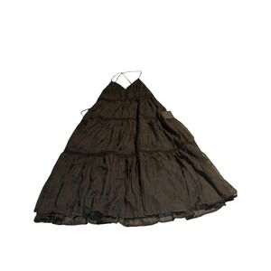 Lulus‎ Black Dress With Embroidered Flowers Lined Halter Size XL NWT